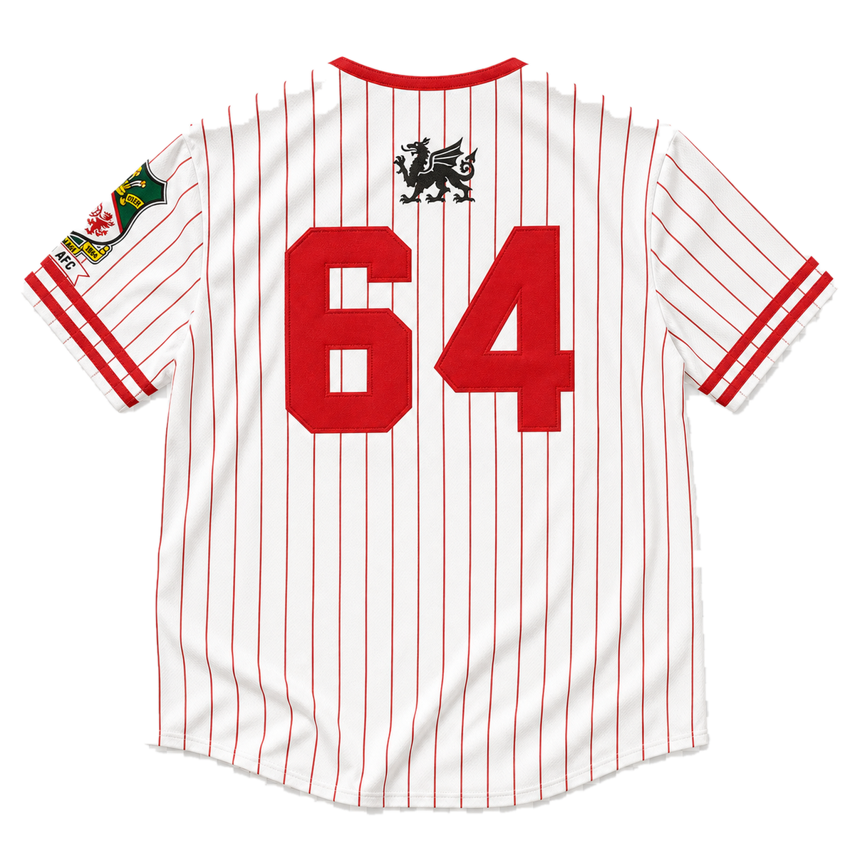 Wrexham Red and White Baseball Jersey